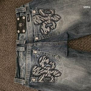 Miss Me Denim Jeans with Embellished Pockets
